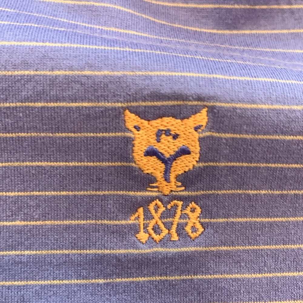 Peter Millar Large Polo in Lavender with Gold Stripes from Rockaway Hunting Club - Picture 5 of 8